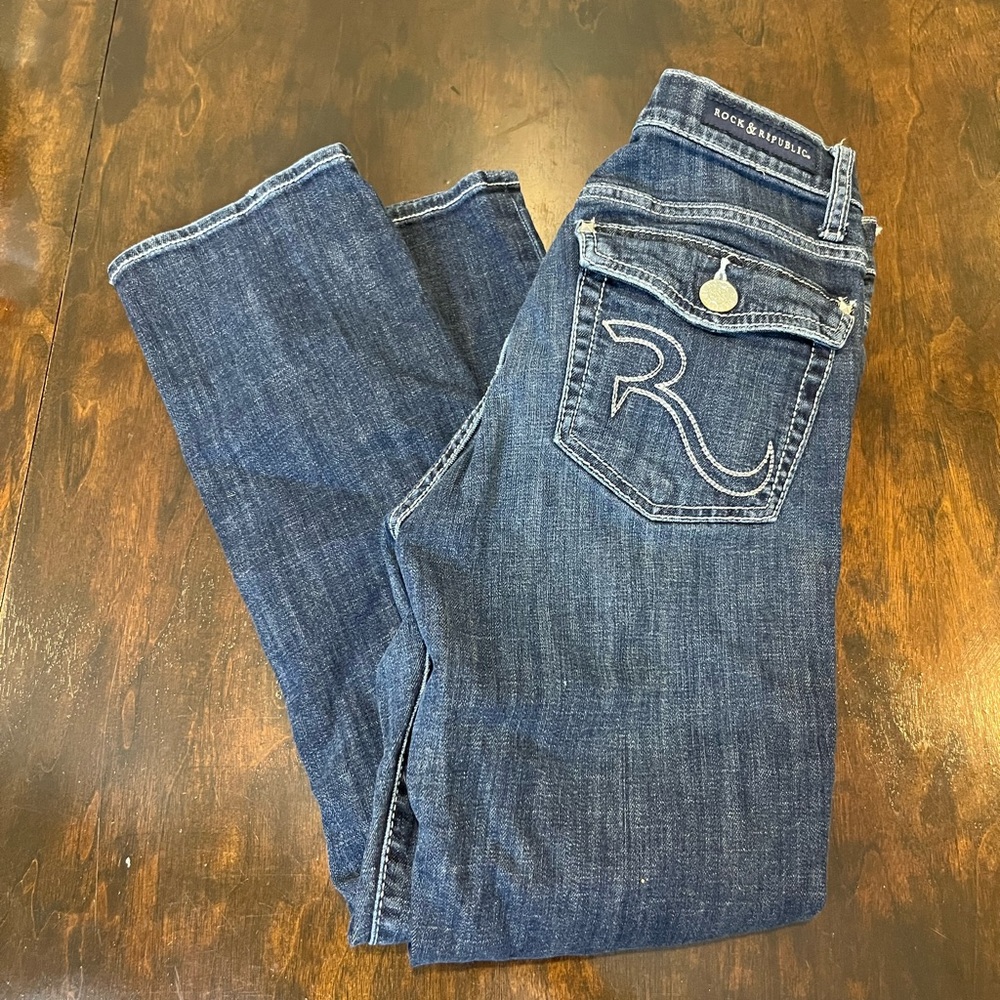 Rock & Republic Pull On Jeans Woman's Size 8 Stretch slimming